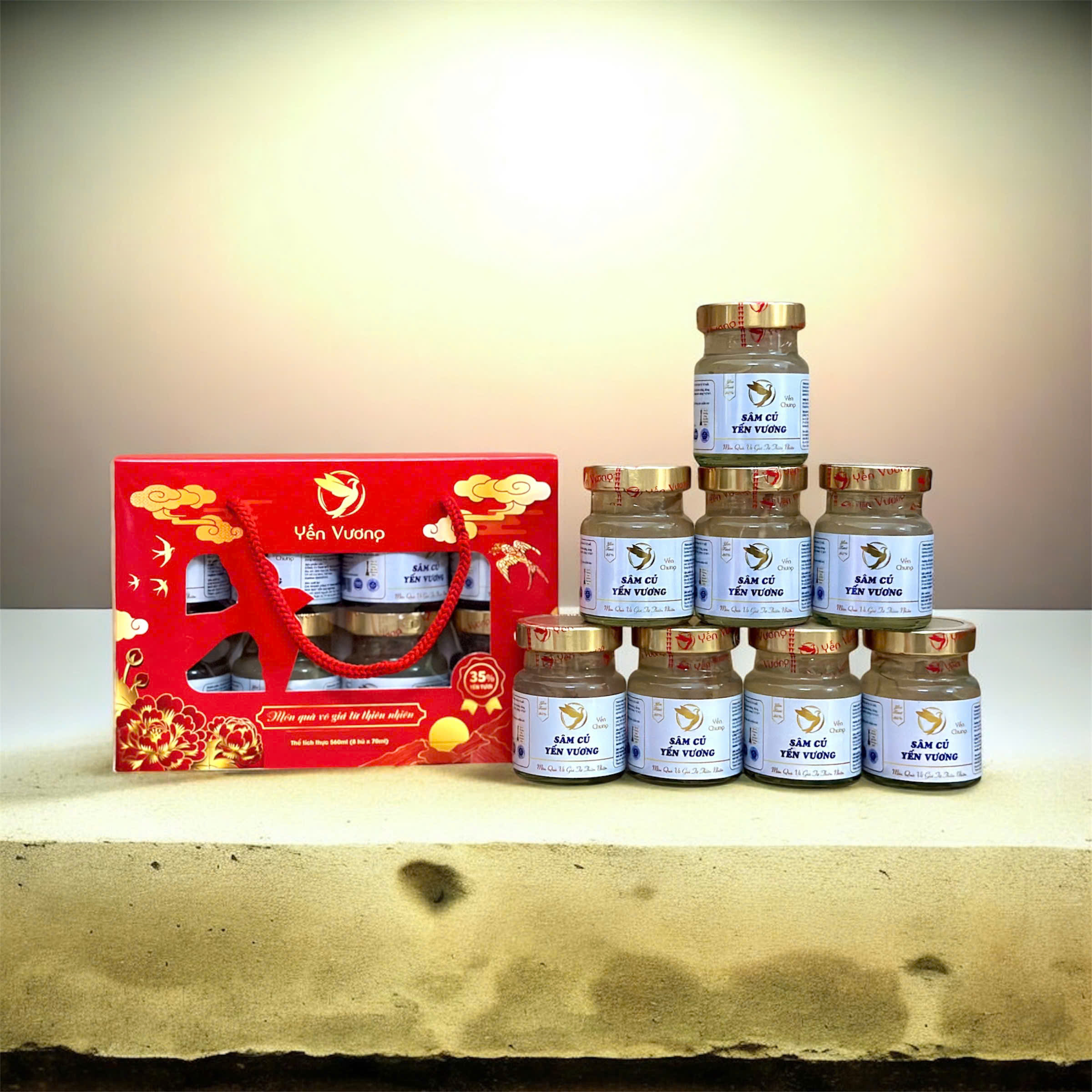 Lốc 8 hũ yến Vương 70ml Sâm Củ